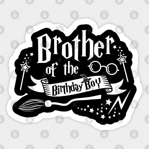 Brother Of The Birthday Boy Gift Magical Birthday Party Sticker by ruffianlouse